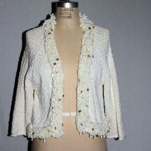 White & Warren Women's Large Cardigan Sweater NWOT